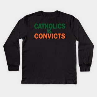 Catholics Vs Convicts 1988 Classic Vintage Kids Long Sleeve T-Shirt